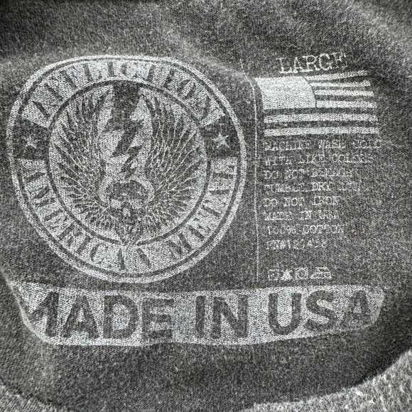 Vintage Affliction T-Shirt Mens L Gray Whimsigoth 1973 World Tour Guns Roses USA - Picture 6 of 8